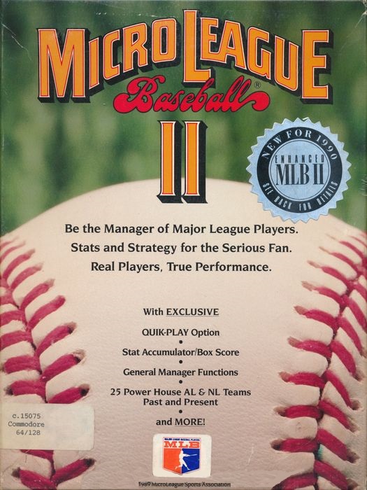 Naslovnica za MicroLeague Baseball II