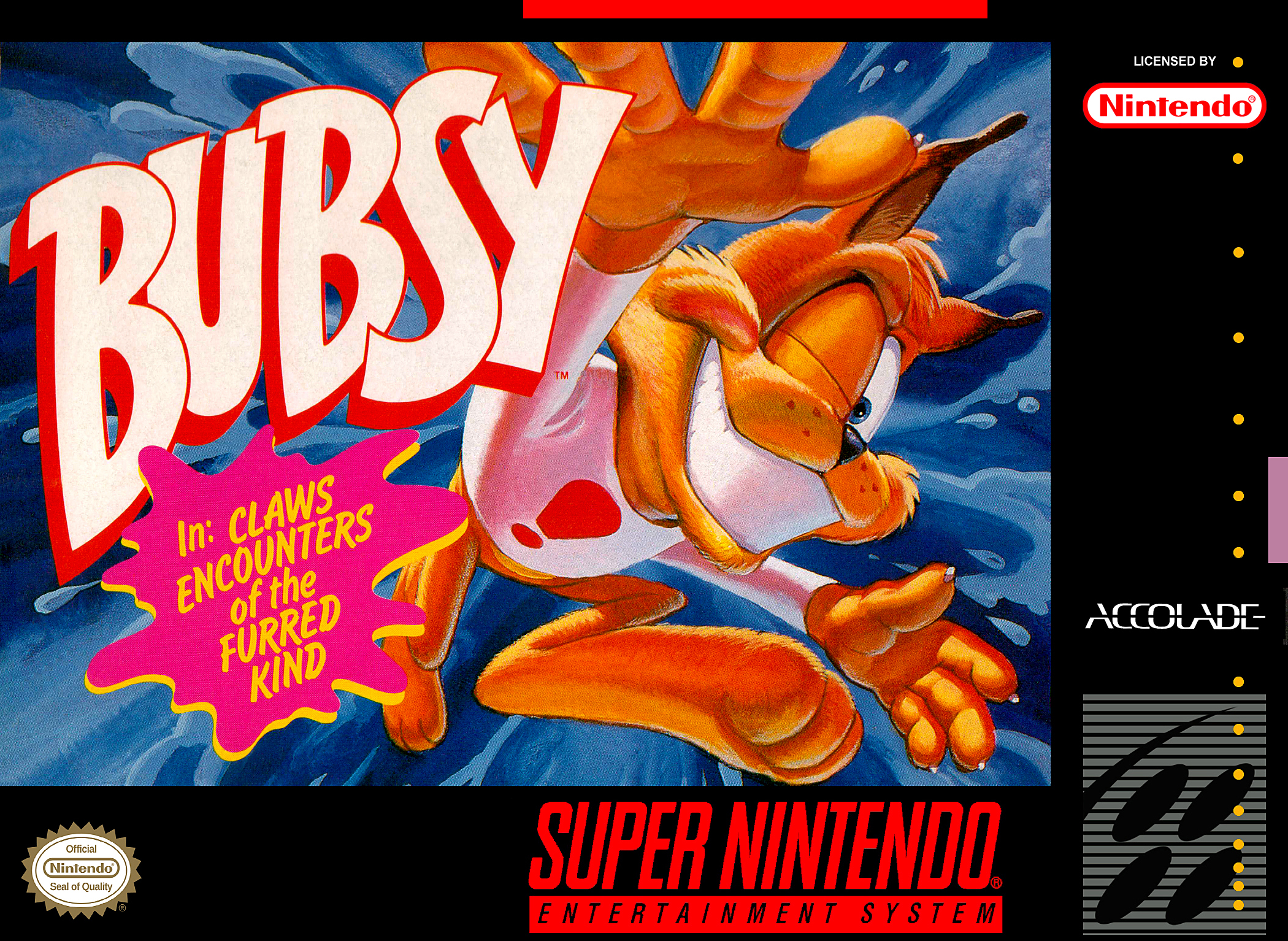 Naslovnica za Bubsy in Claws Encounters of the Furred Kind