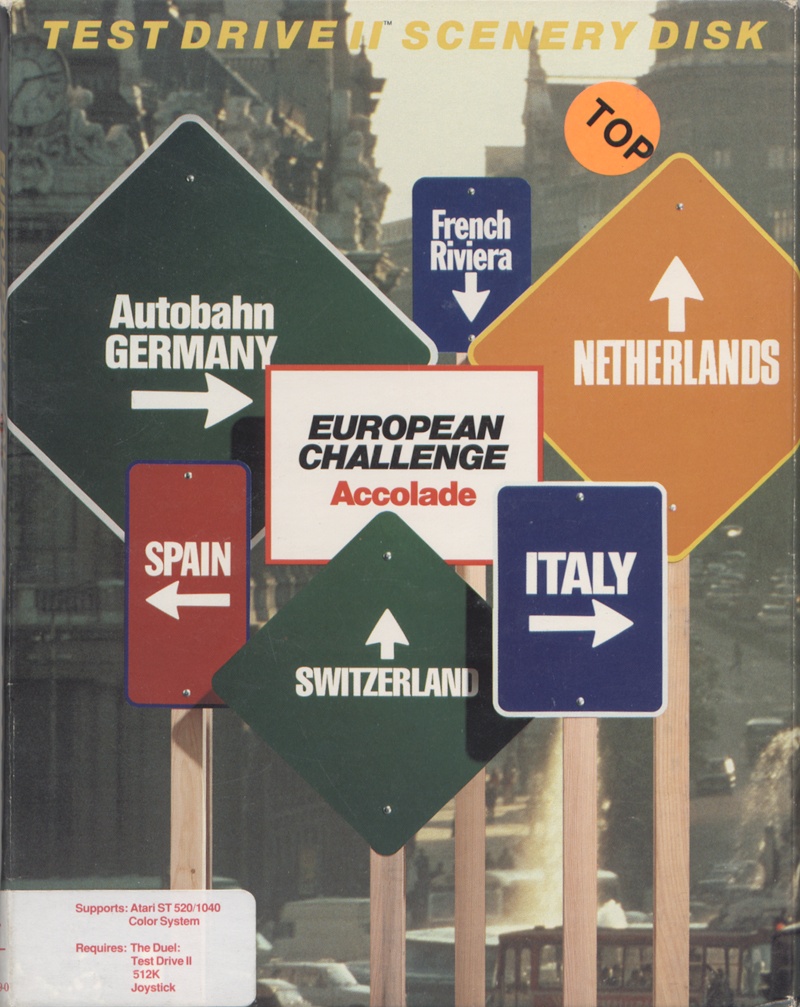 Naslovnica za Test Drive II: Scenery Disk: European Challenge