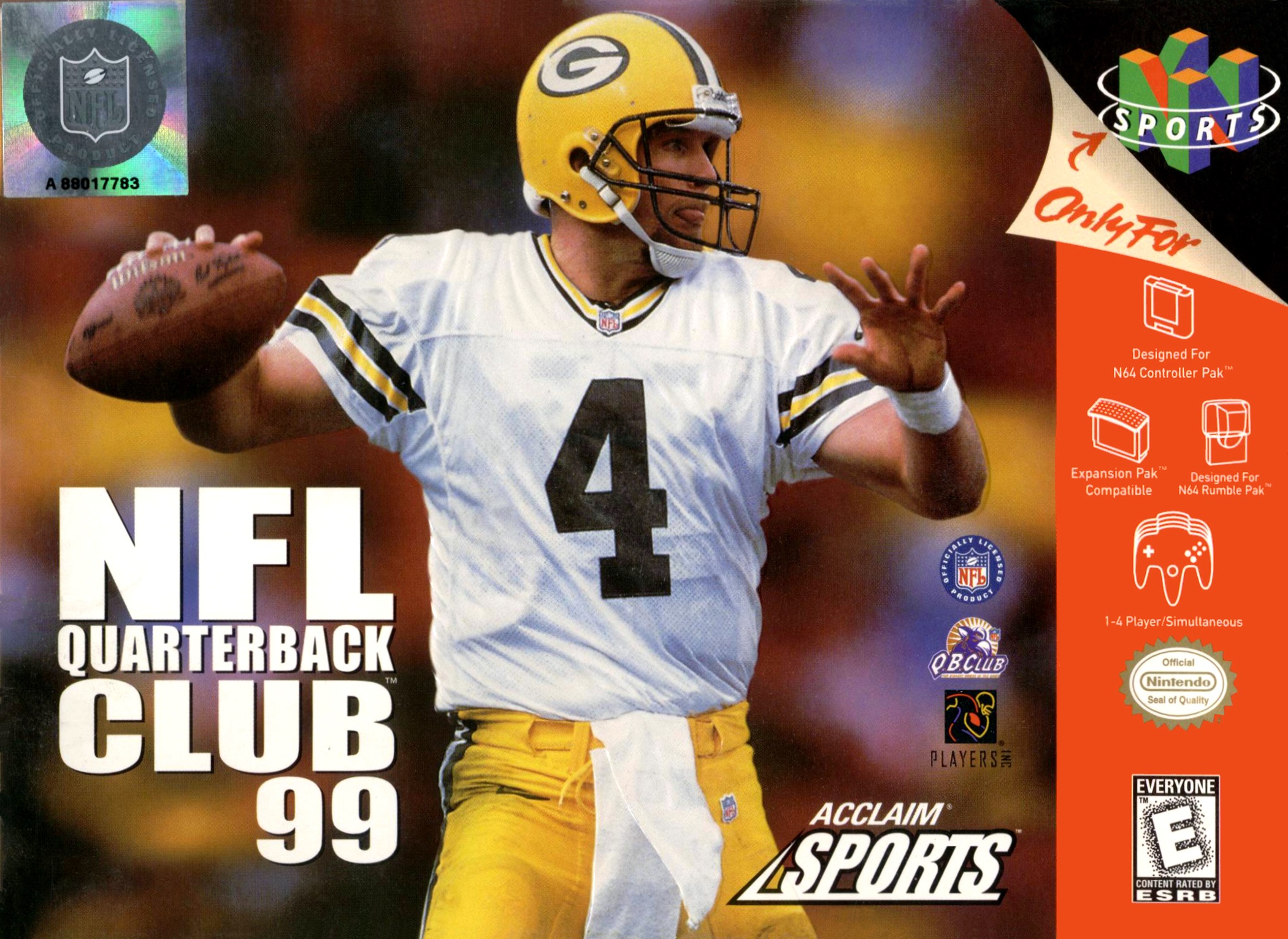 Naslovnica za NFL Quarterback Club 99