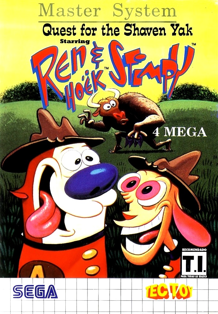 Naslovnica za Quest for the Shaven Yak Starring Ren Hoëk & Stimpy