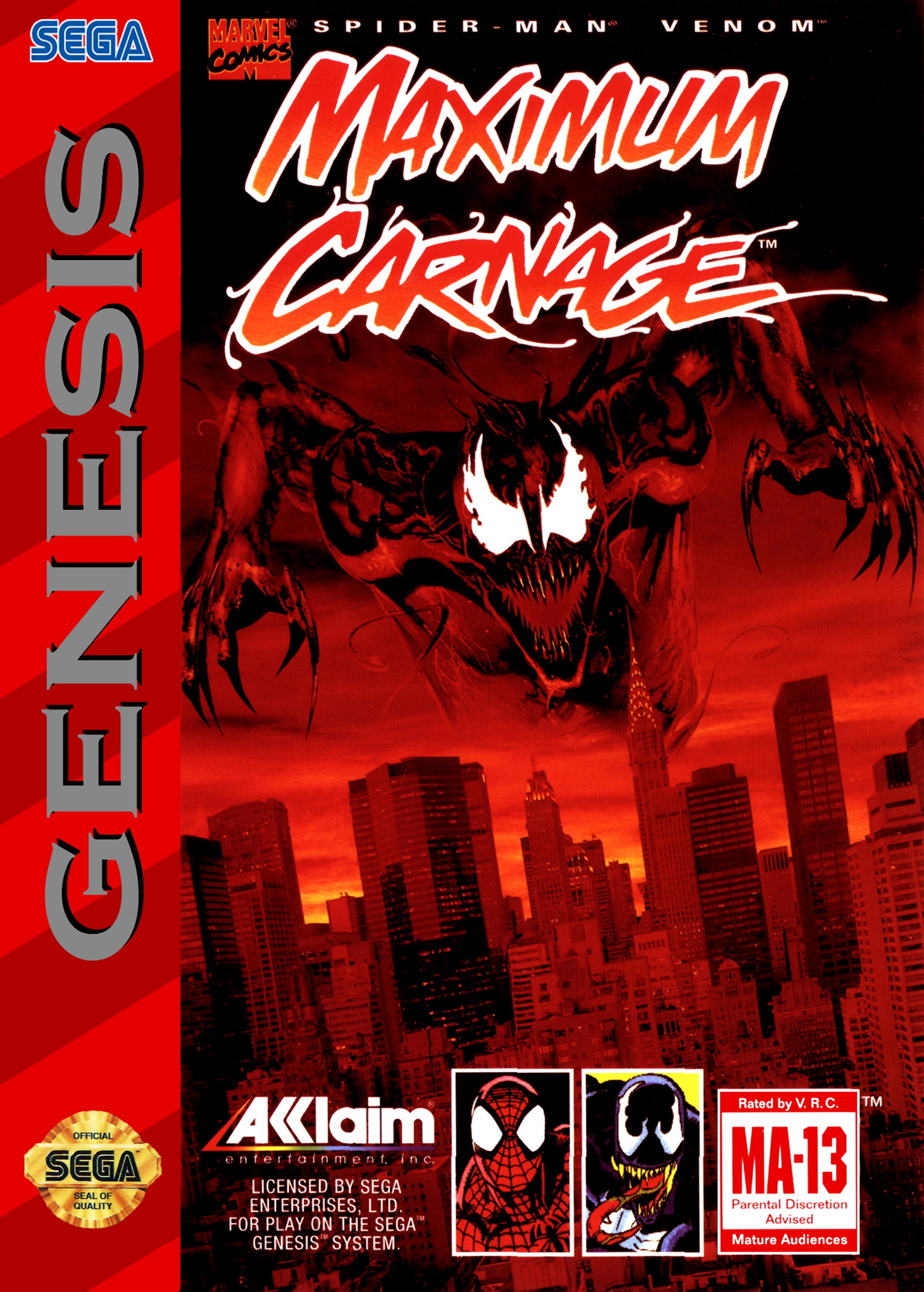 Naslovnica za Spider-Man and Venom- Maximum Carnage